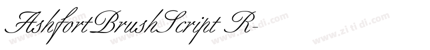 AshfortBrushScript R字体转换